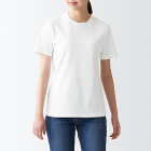 [무인양품]  여성 스무스 편직 티셔츠 (오버핏 반팔) WHITE