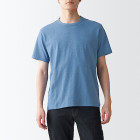 [무인양품]  남성 슬러브 저지 티셔츠 (오버핏 반팔) BLUE