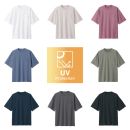 [무인양품]  남성 시원한 UV 컷 와이드 반소매 티셔츠 (오버핏 반팔)