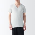 남성 · 산뜻한 면 · V넥 반소매 티셔츠 LIGHT GRAY