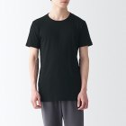 남성 · 산뜻한 면 · 크루넥 반소매 티셔츠 BLACK