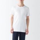 남성 · 산뜻한 면 · 크루넥 반소매 티셔츠 WHITE