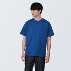 [무인양품]  남성 저지 크루넥 반소매 티셔츠 (오버핏 반팔) BLUE