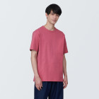 [무인양품]  남성 워싱 태번수 크루넥 반소매 티셔츠 (오버핏 반팔) RED