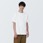 [무인양품]  남성 워싱 태번수 크루넥 반소매 티셔츠 (오버핏 반팔) WHITE