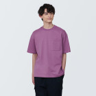 [무인양품]  남성 시원한 UV 컷 와이드 반소매 티셔츠 (오버핏 반팔) PINK