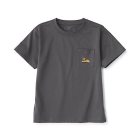 키즈 · 동물 자수 · 포켓 반소매 티셔츠 CHARCOAL GRAY