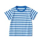 베이비 · 크루넥 반소매 티셔츠 SMOKY BLUE*STRIPE