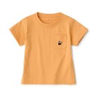 베이비 · 동물 자수 · 포켓 반소매 티셔츠 LIGHT ORANGE