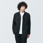 남성  · 헴프 혼방  · 셔츠 재킷 BLACK