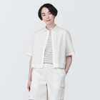 여성 · 시원한 브로드 · 레귤러 칼라 반소매 셔츠 WHITE