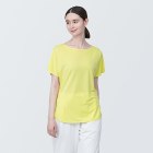 여성 · UV 컷 시원한 · 보트넥 반소매 티셔츠 LIGHT YELLOW